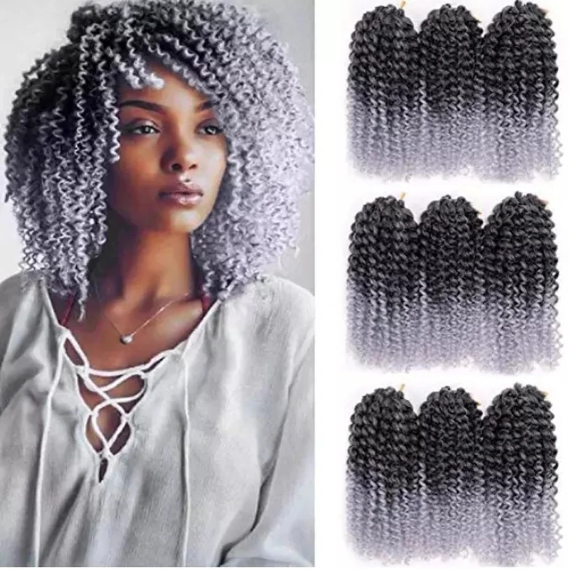 Синтетические волосы Омбре для наращивания marlybob jerry curl jamaican bounce кроше афро