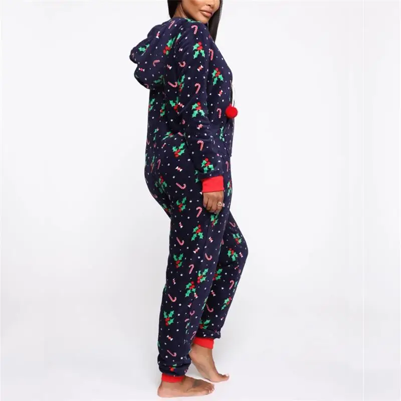 Women Christmas Pajamas Suit Printed Sleepwear Xmas Hooded Nightwear Pyjamas One Piece Female Winter Warm Homewear
Women Christmas Pajamas Suit Printed Sleepwear Xmas Hooded Nightwear Pyjamas One Piece Female Winter Warm Homewear