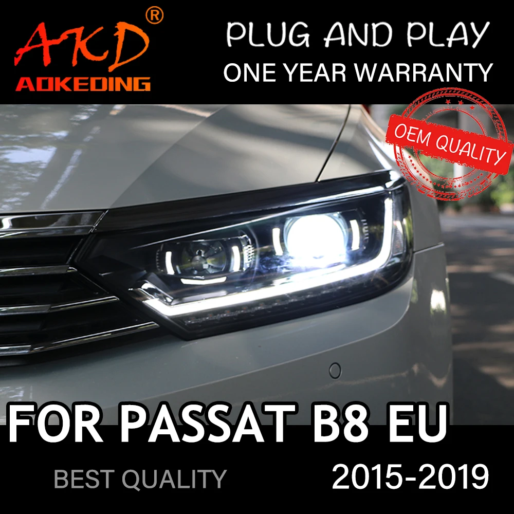 Фары для VW Passat B8 EUR 2015-2019, автомобильные светодиодные фары DRL Hella 5, ксеноновые линзы Hid H7 Passat, автомобильные аксессуары 
Фары для VW Passat B8 EUR 2015-2019, автомобильные светодиодные фары DRL Hella 5, ксеноновые линзы Hid H7 Passat, автомобильные аксессуары