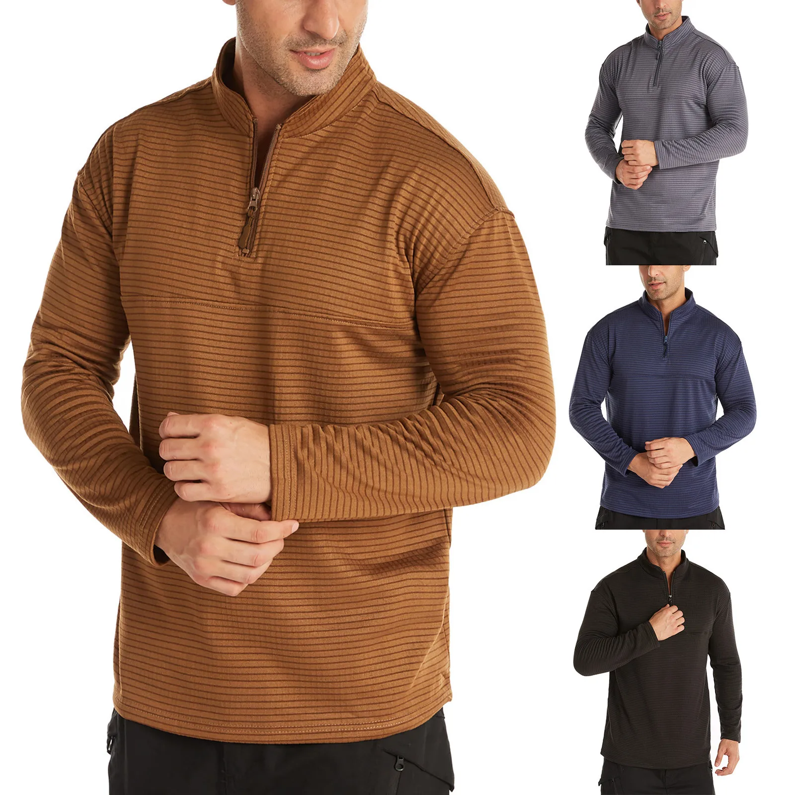 Мужская зимняя флисовая Футболка с длинным рукавом и воротником-стойкой
Мужская зимняя флисовая Футболка с длинным рукавом и воротником-стойкой