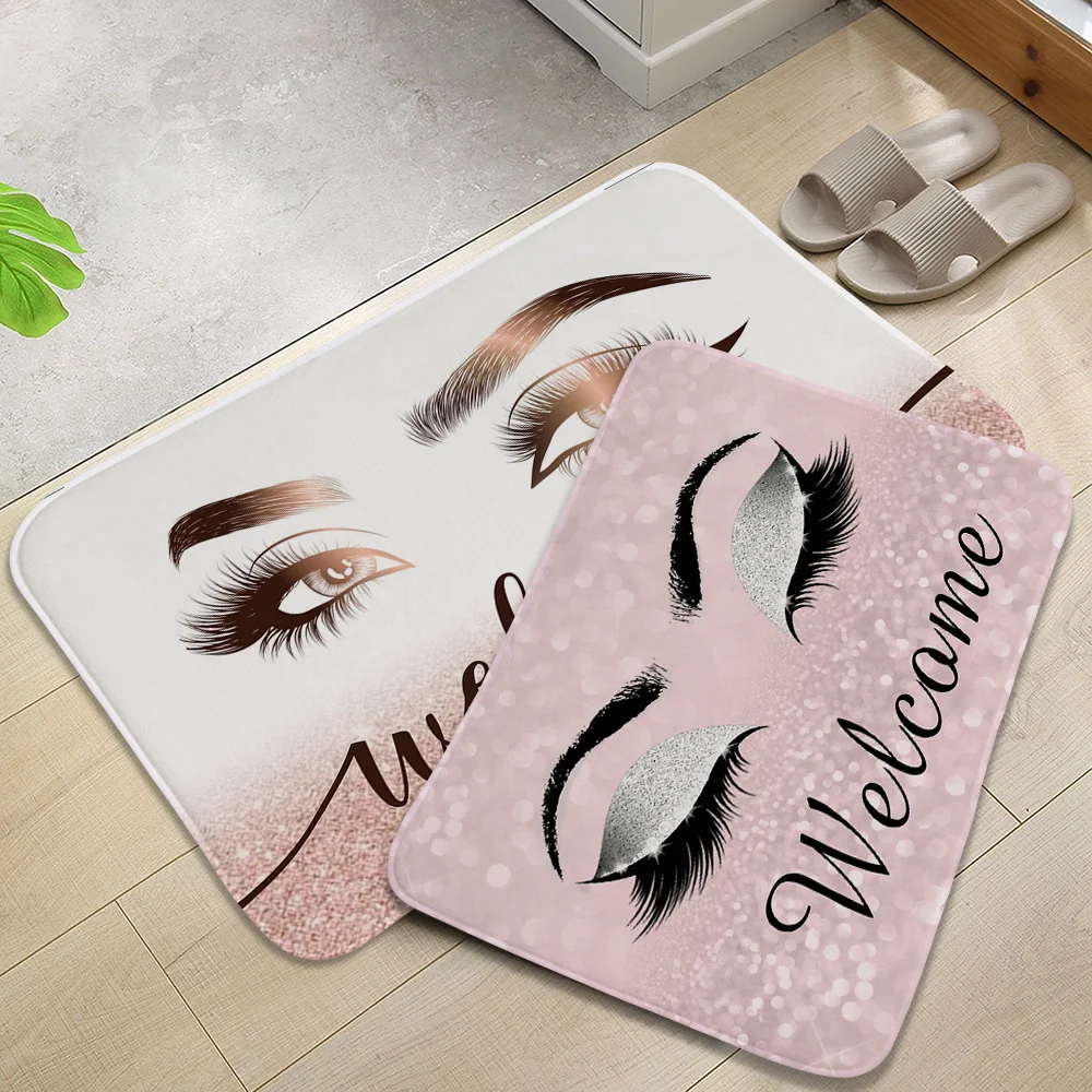 Anti-slip Absorb water Bath mat Cartoon eyelash Bathroom kitchen bedroon floor mat Entrance kids prayer mat 40*60cm 0050
Anti-slip Absorb water Bath mat Cartoon eyelash Bathroom kitchen bedroon floor mat Entrance kids prayer mat 40*60cm 0050