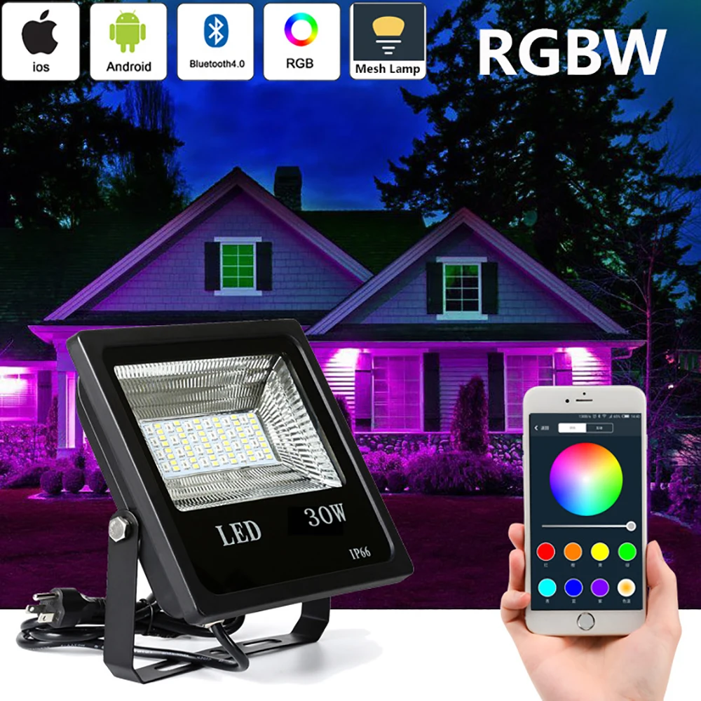 Уличный светодиодный прожектор RGB Colorfu, 30 Вт, 110 ~ 240 В переменного тока, водонепроницаемая уличная лампа IP66 с Bluetooth и дистанционным управление...
Уличный светодиодный прожектор RGB Colorfu, 30 Вт, 110 ~ 240 В переменного тока, водонепроницаемая уличная лампа IP66 с Bluetooth и дистанционным управление...