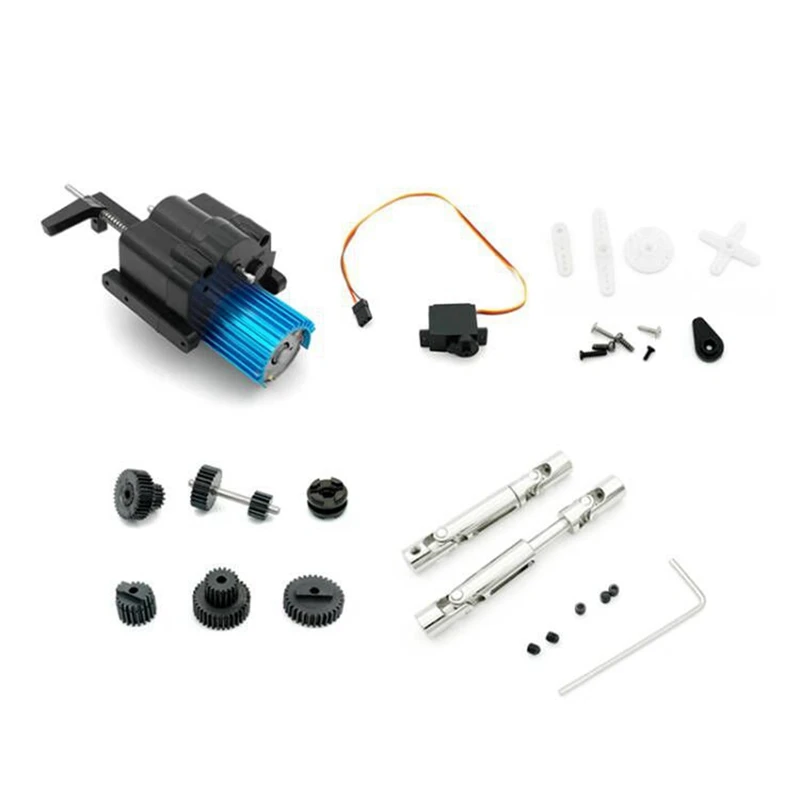 Steel Gear Gearbox 2 Speed Speed Change Gear Box with Drive Shaft for WPL C14 C24 B14 B36 MN D90 MN99S RC Car Parts
Steel Gear Gearbox 2 Speed Speed Change Gear Box with Drive Shaft for WPL C14 C24 B14 B36 MN D90 MN99S RC Car Parts