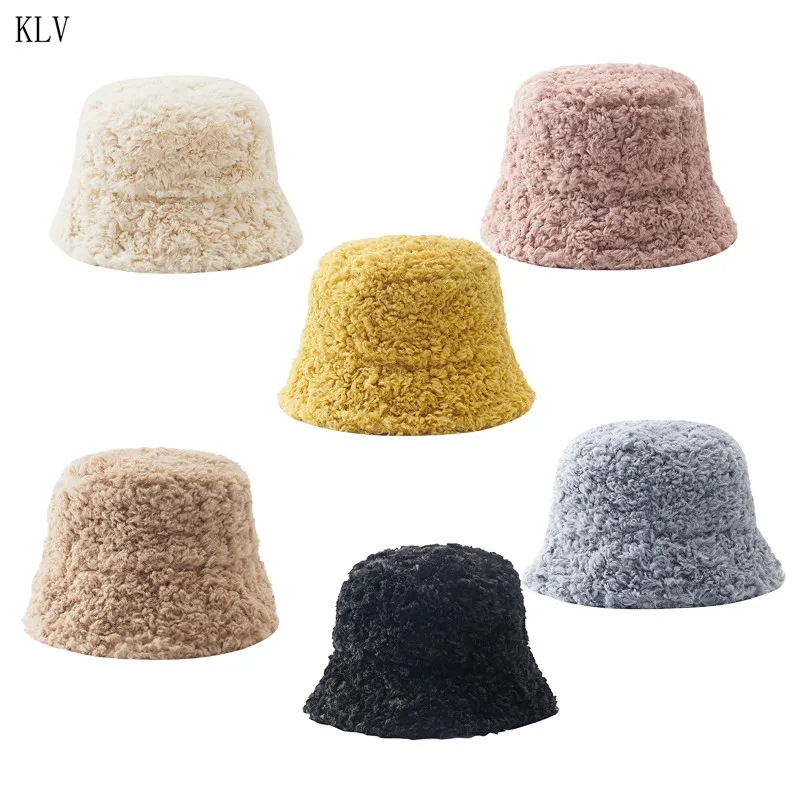 Women Men Winter Wave Faux Fleece Dome Bucket Hat Simple Solid Color Harajuku Hip Hop Bell-Shaped Panama Fisherman Cap
Women Men Winter Wave Faux Fleece Dome Bucket Hat Simple Solid Color Harajuku Hip Hop Bell-Shaped Panama Fisherman Cap