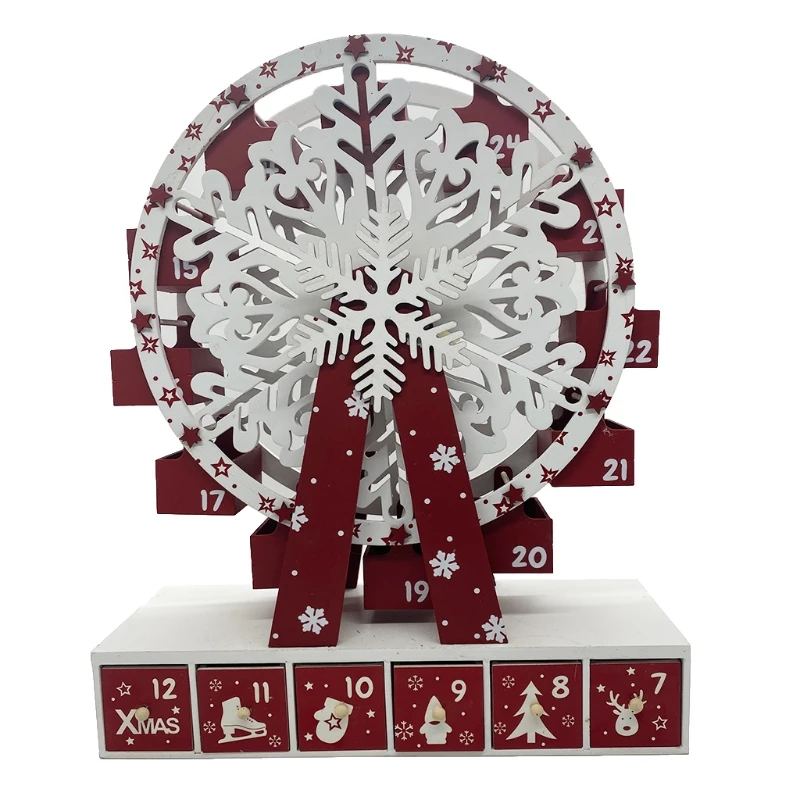 Cute Christmas Wooden Advent Calendar Christmas Countdown Home Decoration Gift Exquisite Snowflake Pattern Gift for Kids
Cute Christmas Wooden Advent Calendar Christmas Countdown Home Decoration Gift Exquisite Snowflake Pattern Gift for Kids