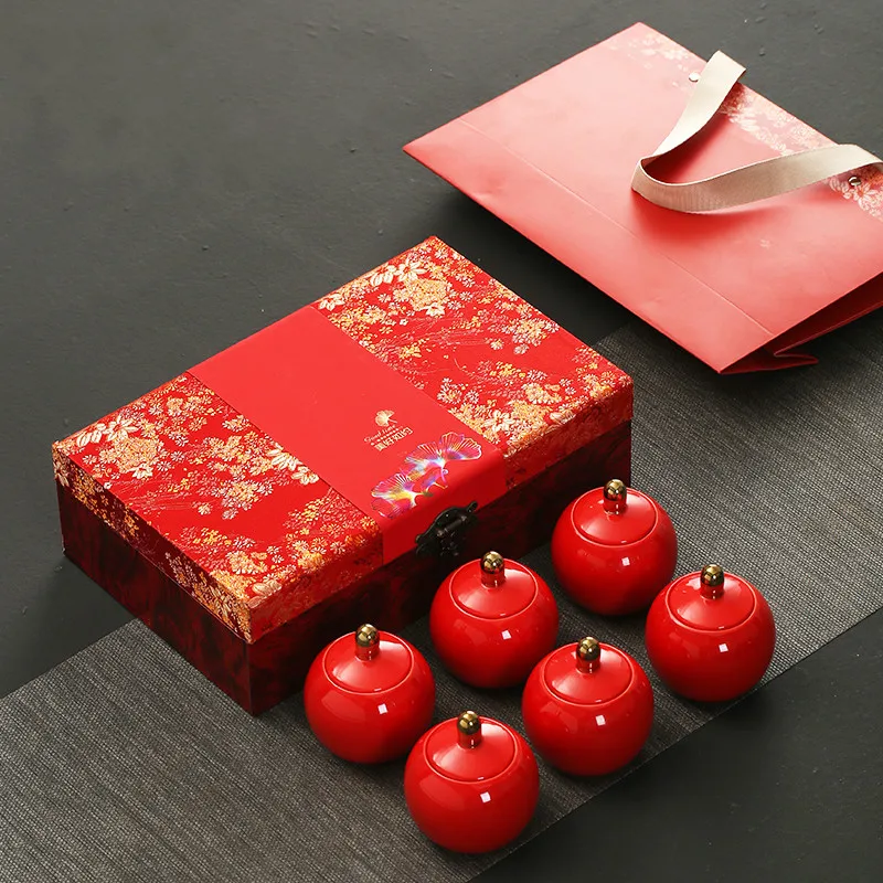 Travel Chinese Tea Box Set Ceramic Jar Green Tea Canister 6pcs Vintage White Tea Container Tea Storage Gift Tea Container DA60CY
Travel Chinese Tea Box Set Ceramic Jar Green Tea Canister 6pcs Vintage White Tea Container Tea Storage Gift Tea Container DA60CY