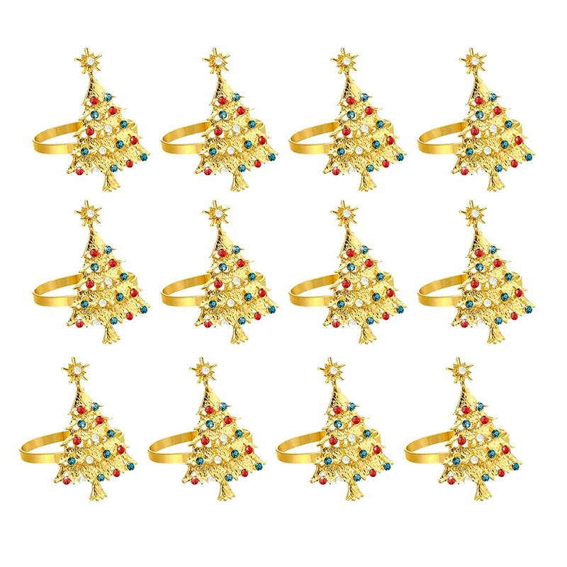 Newest Set of 12 Christmas Tree Napkin Rings Buckle Christmas Rhinestone Napkin Buckle for Christmas Wedding Dinner Table Decor
Newest Set of 12 Christmas Tree Napkin Rings Buckle Christmas Rhinestone Napkin Buckle for Christmas Wedding Dinner Table Decor