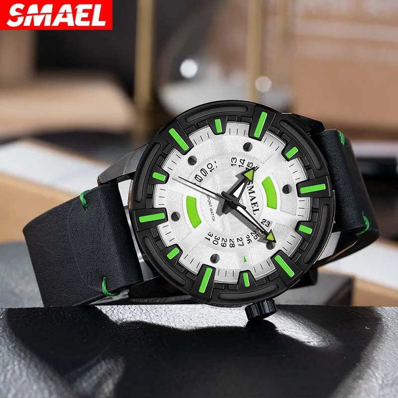Hot Sale Smael Sports Watch Leather Waterproof Personality Large Dial Calendar Trend Sports Men Quartz Watch
Hot Sale Smael Sports Watch Leather Waterproof Personality Large Dial Calendar Trend Sports Men Quartz Watch