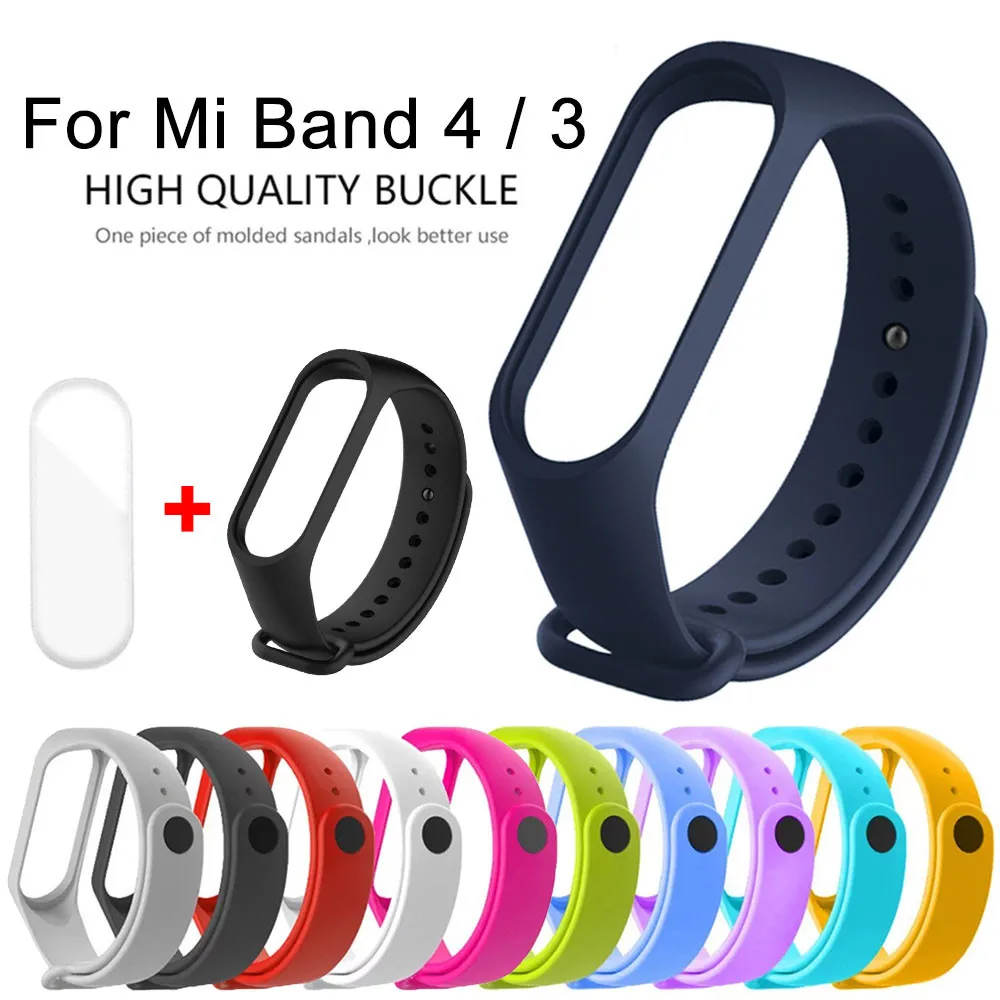 Браслет для Xiaomi Mi Band 5 4 ремешок спортивный силиконовый наручных часов 3 NFC