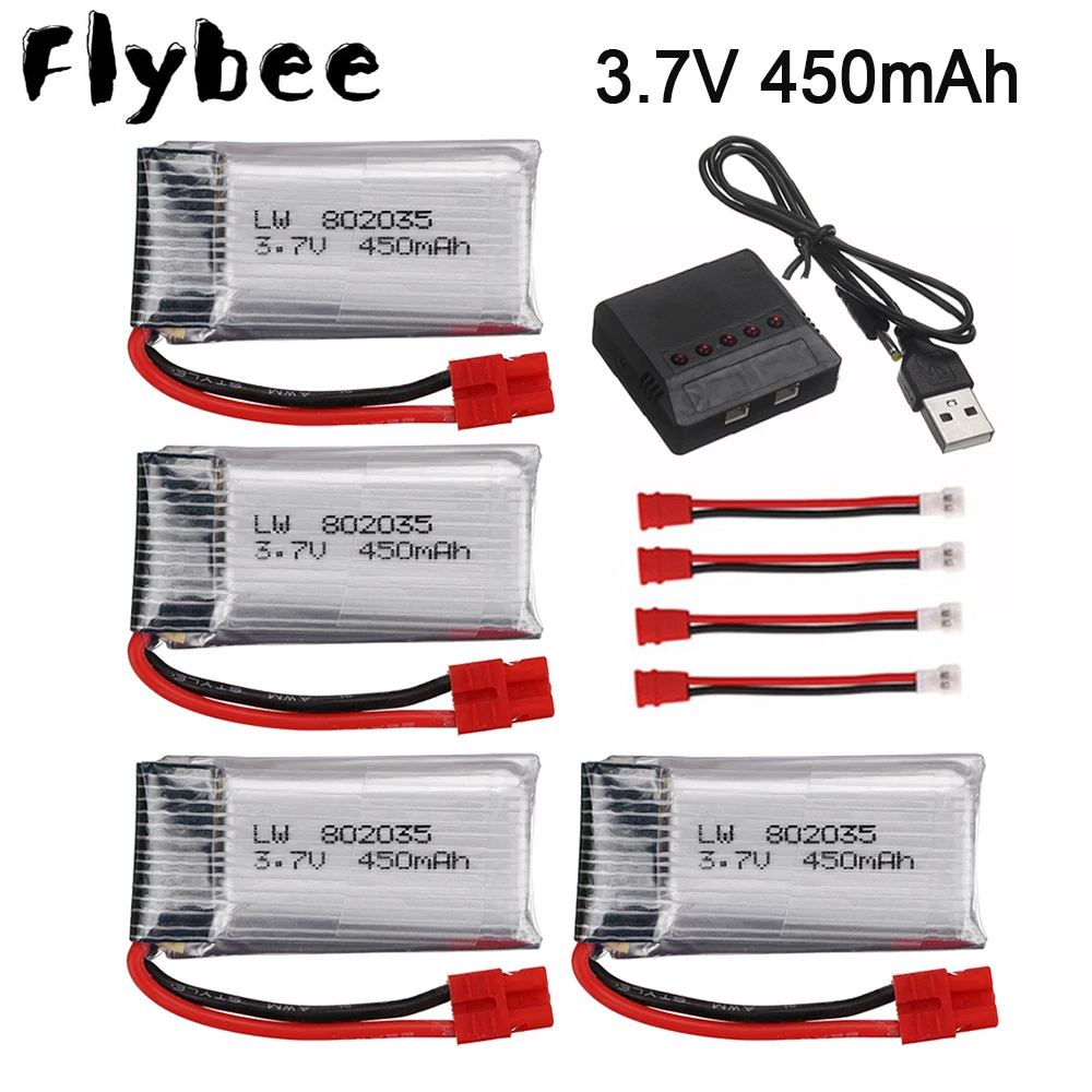 Аккумулятор 3 7 в для SYMA X15 X5A-1 X15C X15W RC Quadcopter Parts 802035 V 450mAh литий-полимерный