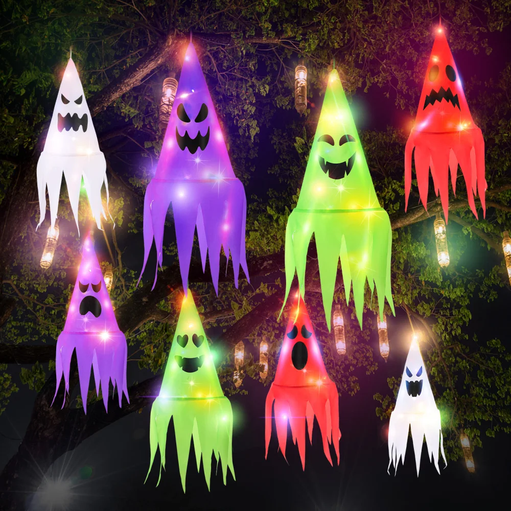 Abaodam 8 шт. подвесные светящиеся привидения ведьма шляпы на батарейках светодиодные гирлянды 8 режимов освещения с дистанционным управлением 
Abaodam 8 шт. подвесные светящиеся привидения ведьма шляпы на батарейках светодиодные гирлянды 8 режимов освещения с дистанционным управлением