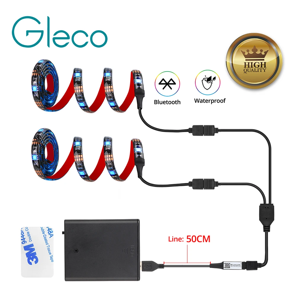 Led Strip 5V USB RGB Bluetooth Wireless Smart APP Control PC Screen Light Battery Powered HDTV Desktop Background Light 1M 2M
Led Strip 5V USB RGB Bluetooth Wireless Smart APP Control PC Screen Light Battery Powered HDTV Desktop Background Light 1M 2M