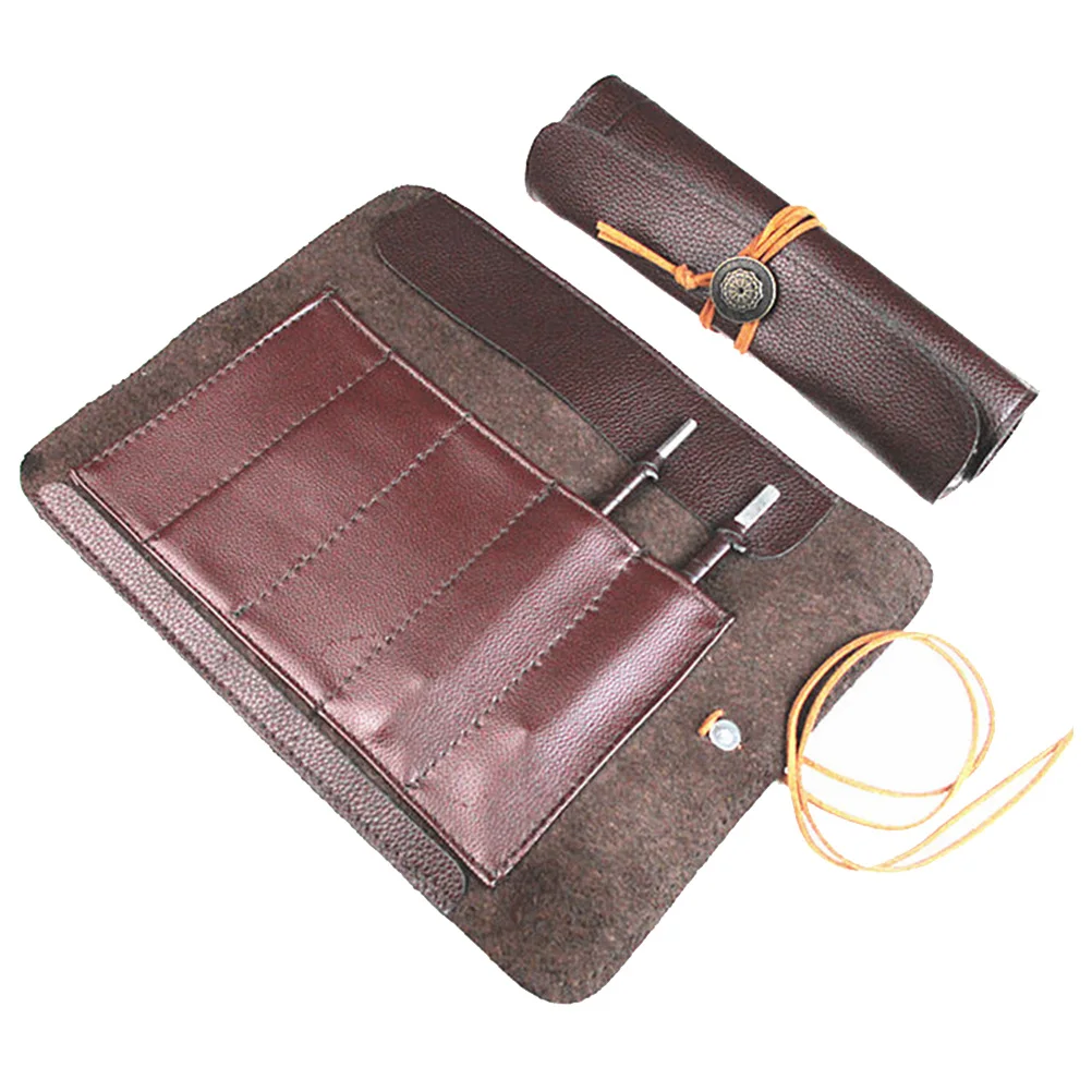 1pc Tools Roll Up Bag Lightweight Portable Leather Storage Case for Pocket Sculpture Carving Knives | Инструменты