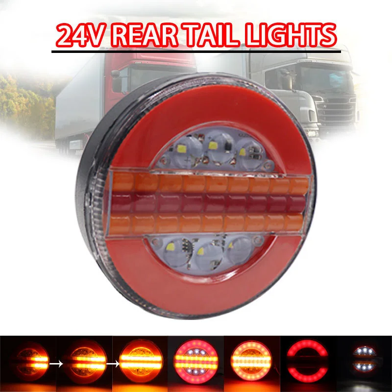 For Car Boat Bus Van Caravan Dynamic 24V LED Trailer Truck Tail Light Brake Light DRL Flow Turn Signal Lamp Strobe Light
For Car Boat Bus Van Caravan Dynamic 24V LED Trailer Truck Tail Light Brake Light DRL Flow Turn Signal Lamp Strobe Light
