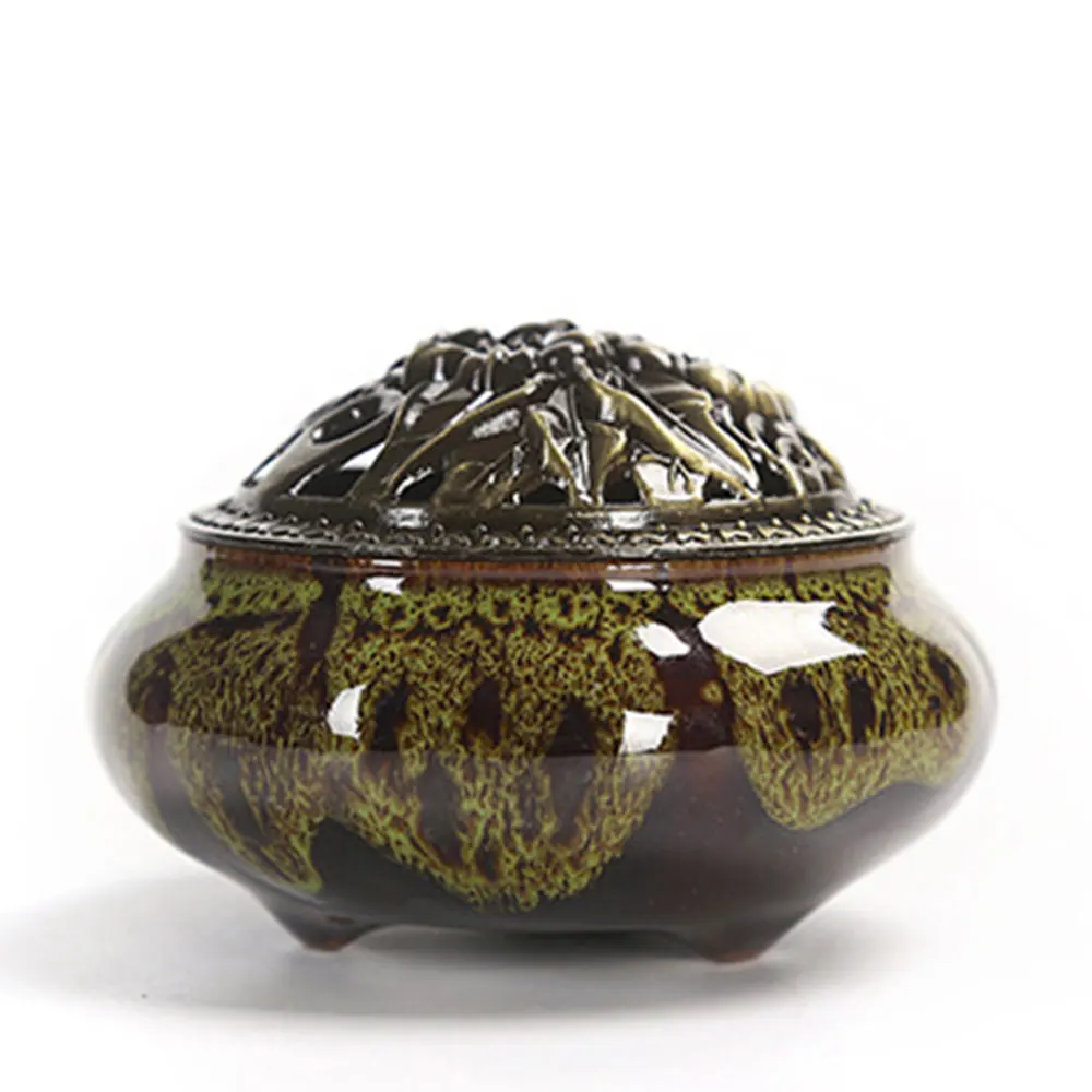 Porcelain Censer Sleep Aid Antique with Copper Cover Ceramic Buddhist Aromatherapy Diffuser Cone Sandalwood Incense Relax Yoga
Porcelain Censer Sleep Aid Antique with Copper Cover Ceramic Buddhist Aromatherapy Diffuser Cone Sandalwood Incense Relax Yoga