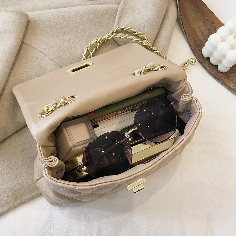 Fashion Chain Diamond Lattice Shoulder Crossbody Bag Leather Women Purses and Handbags Luxury Designer Hand Bag Brand Sac A Main
Fashion Chain Diamond Lattice Shoulder Crossbody Bag Leather Women Purses and Handbags Luxury Designer Hand Bag Brand Sac A Main