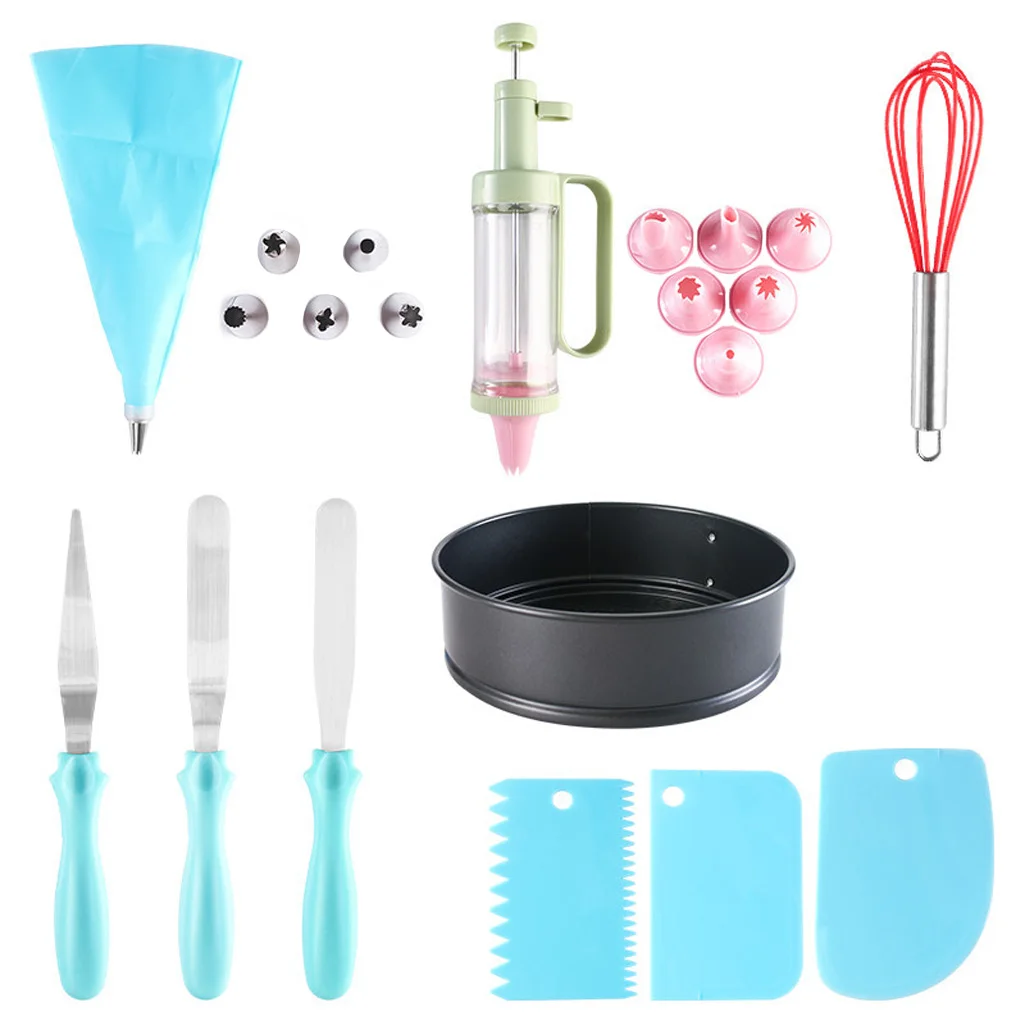 Набор кондитерских насадок для торта, силиконовый венчик, скребок для крема из нержавеющей стали, поднос для выпечки, инструменты для украш... 
Набор кондитерских насадок для торта, силиконовый венчик, скребок для крема из нержавеющей стали, поднос для выпечки, инструменты для украш...