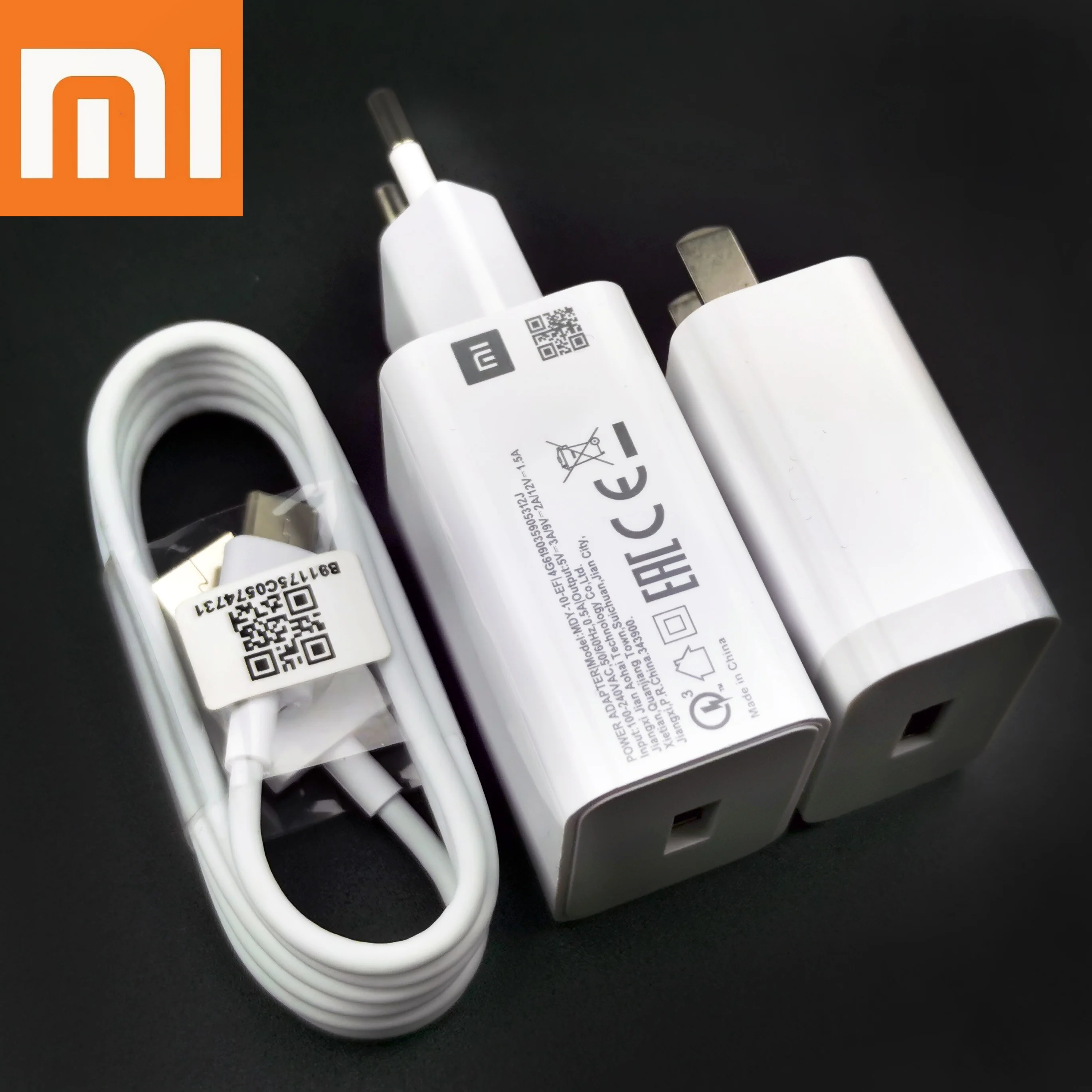 Зарядное устройство Xiaomi Mi A3 быстрая зарядка QC3.0 Usb type C дорожный адаптер для Redmi 8a
