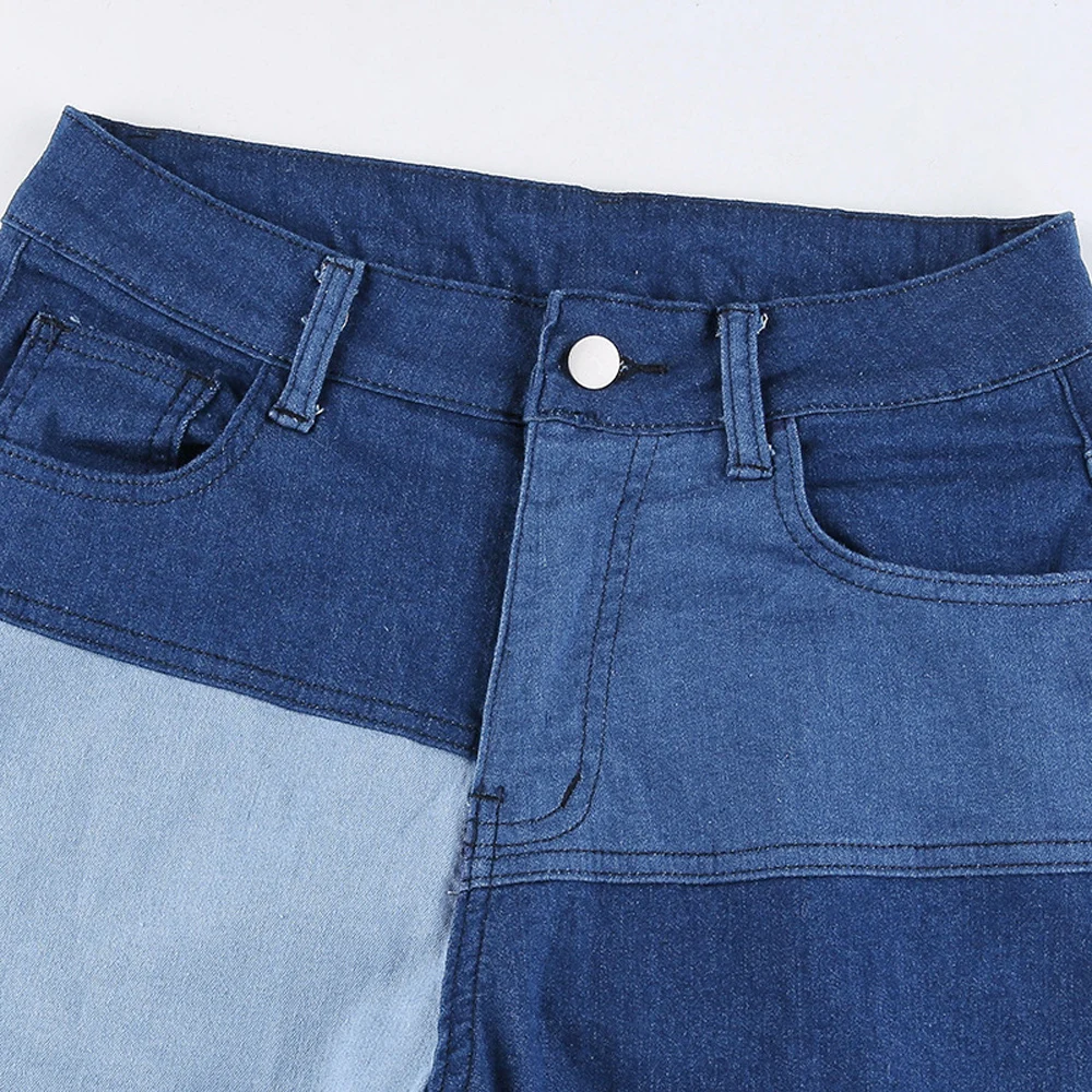 Jeans Woman High Waist Stretchy Blue Denim Color Block Patchwork Trouser Autumn Winter Fashion Boyfriend Straight Leg Pants 2020
Jeans Woman High Waist Stretchy Blue Denim Color Block Patchwork Trouser Autumn Winter Fashion Boyfriend Straight Leg Pants 2020