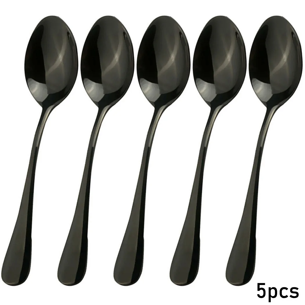 Teaspoon Spoons Black Home Tools 5x Kitchen Coffee Teaspoons Stainless Steel For Picnic Drinkware Tableware Cocktail Tea spoon
Teaspoon Spoons Black Home Tools 5x Kitchen Coffee Teaspoons Stainless Steel For Picnic Drinkware Tableware Cocktail Tea spoon
