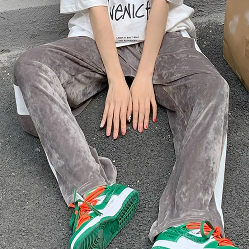 Velet White Stripe Patchwork Wide Leg Women Pants Elastic High Waist Loose Casual Girls Straight Trousers Spring Streetwear Chic
Velet White Stripe Patchwork Wide Leg Women Pants Elastic High Waist Loose Casual Girls Straight Trousers Spring Streetwear Chic
