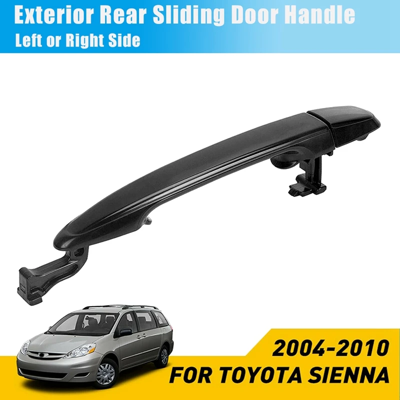 Наружная ручка для задней раздвижной двери 69213-08020 для Toyota Sienna 2004-2010, левая/правая, со стороны пассажира, Черная
Наружная ручка для задней раздвижной двери 69213-08020 для Toyota Sienna 2004-2010, левая/правая, со стороны пассажира, Черная