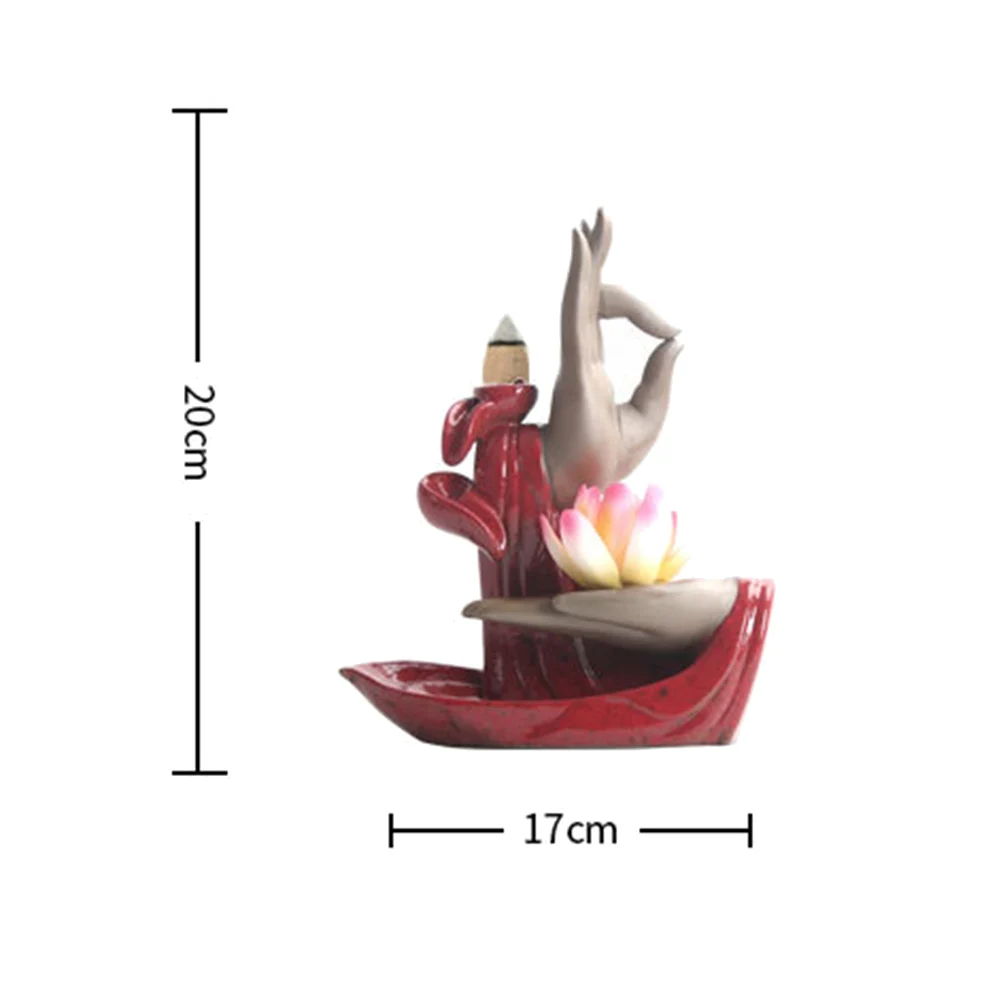 Ceramic Backflow Waterfall Buddha Hands Lotus Incense Burner Holder Home Decor Incense Burner Supplies Home Decoration
Ceramic Backflow Waterfall Buddha Hands Lotus Incense Burner Holder Home Decor Incense Burner Supplies Home Decoration