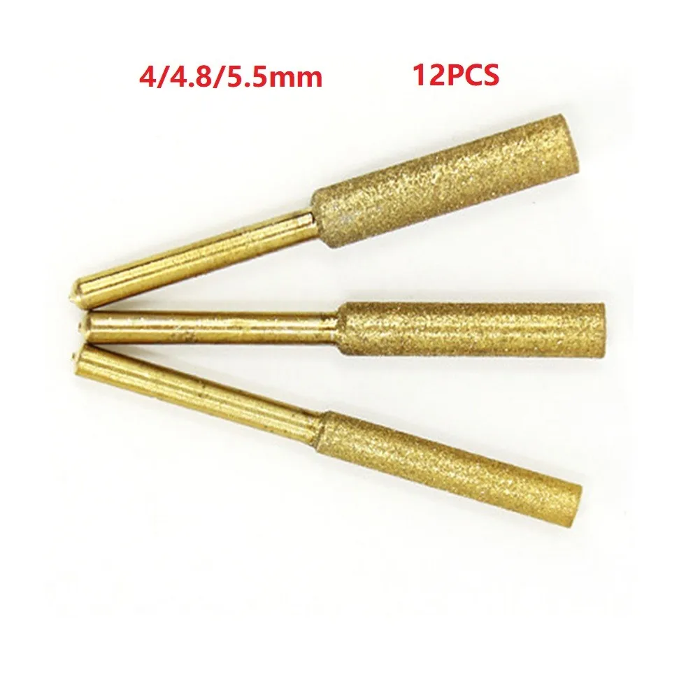 12 Pcs Diamond Chainsaw Sharpener Burr 4/4.8/5.5mm Grinder Chain Saw Drill Carving Bit Head For Polishing Grinding Tool Parts
12 Pcs Diamond Chainsaw Sharpener Burr 4/4.8/5.5mm Grinder Chain Saw Drill Carving Bit Head For Polishing Grinding Tool Parts