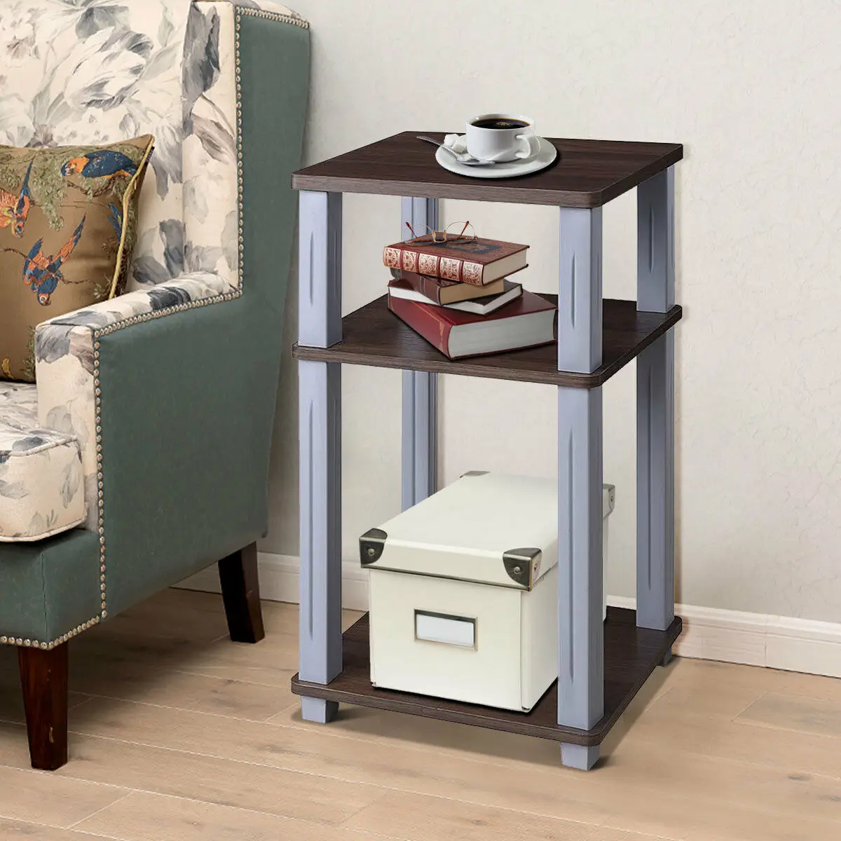 Costway 2PCS 3Tier Square Storage Shelf End Table Night Stand Display Living Room Walnut
Costway 2PCS 3Tier Square Storage Shelf End Table Night Stand Display Living Room Walnut