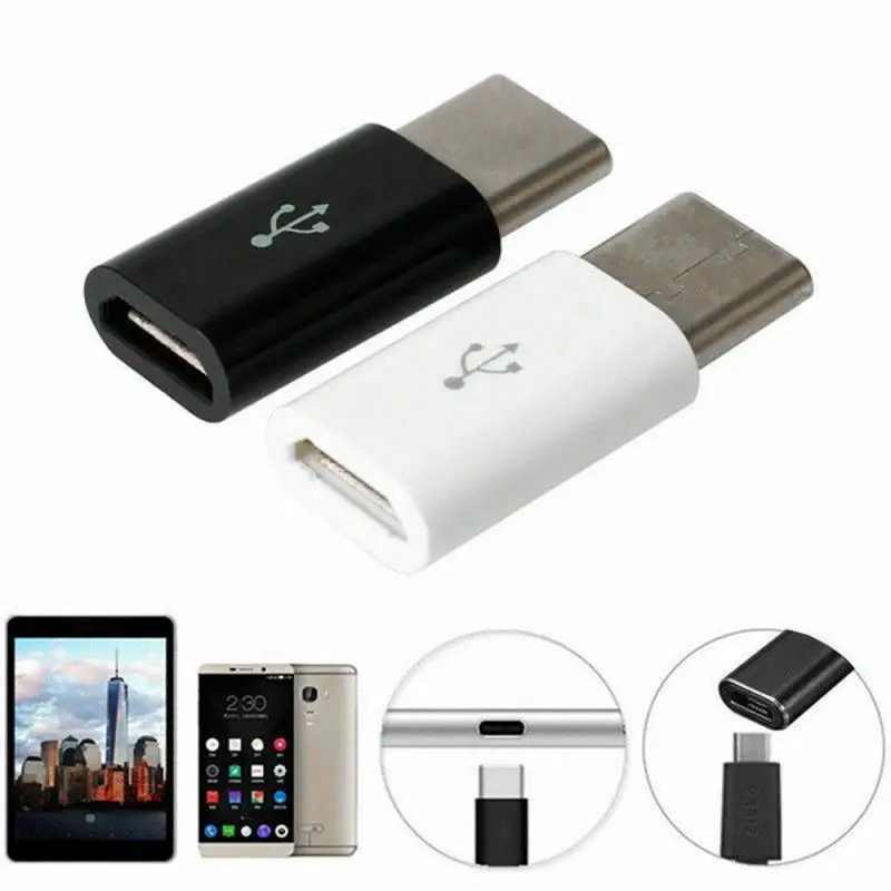 Фото Переходник с Micro USB на Type-C адаптер для зарядного устройства Samsung Huawei P10 P20 P30 Xiaomi 8 9 10