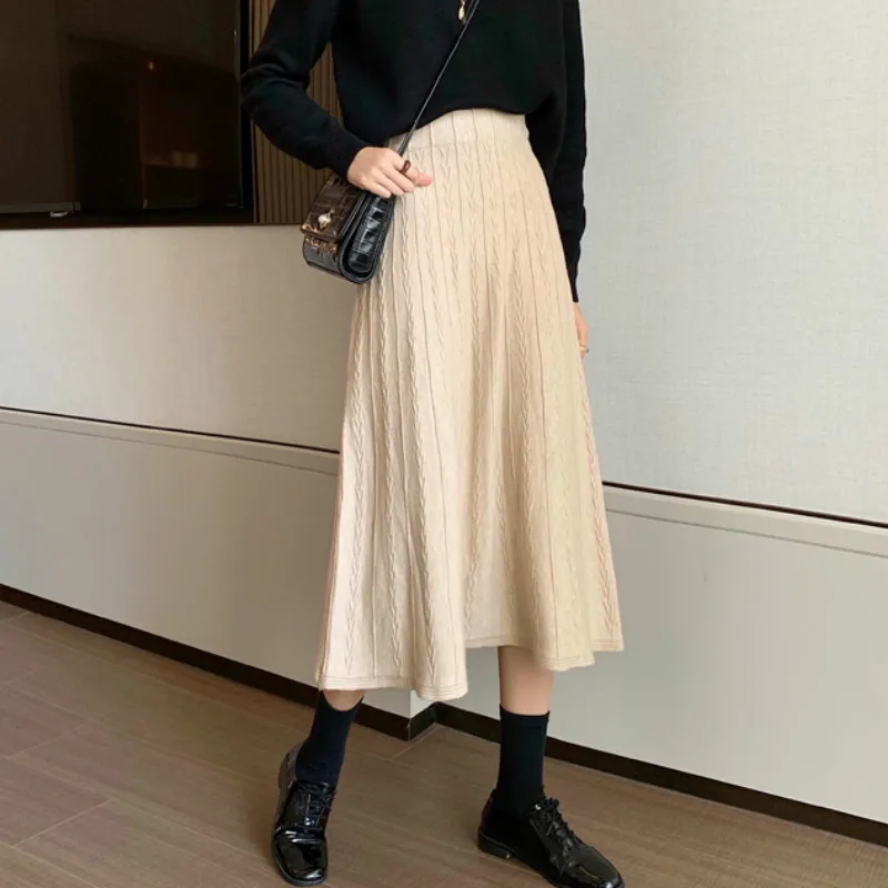 Skirts Women Knitting Solid Mid Female Fashion Harajuku Vintage French Spring New Stylish High Waist All-match Simple Daily Chic
Skirts Women Knitting Solid Mid Female Fashion Harajuku Vintage French Spring New Stylish High Waist All-match Simple Daily Chic