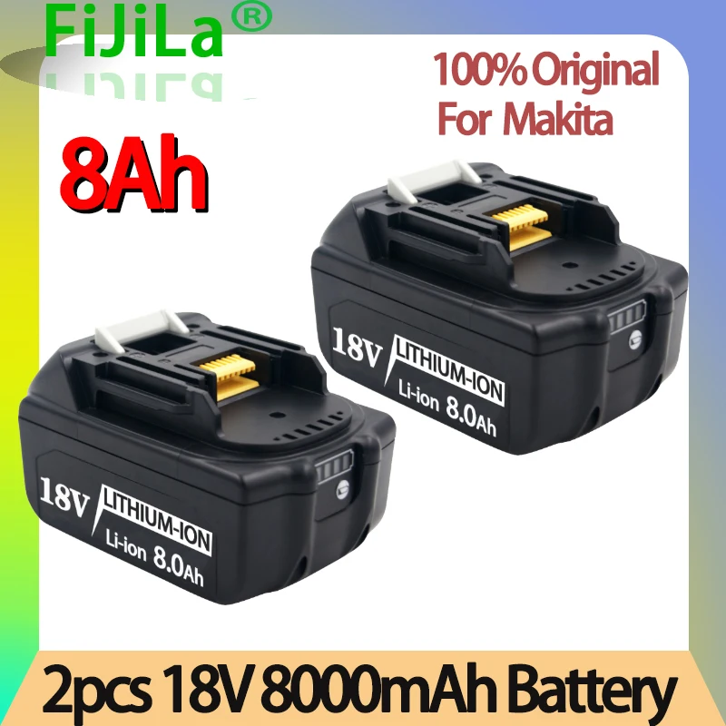 Оригинальный литий-ионный аккумулятор 18 в 8 Ач, Сменный аккумулятор для электроинструмента, аккумулятор для зарядного устройства MAKITA BL1880 ... 
Оригинальный литий-ионный аккумулятор 18 в 8 Ач, Сменный аккумулятор для электроинструмента, аккумулятор для зарядного устройства MAKITA BL1880 ...