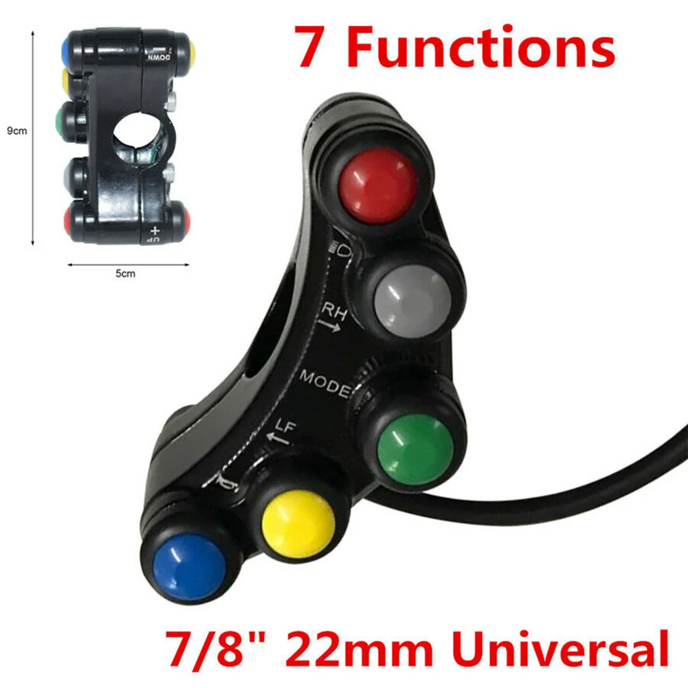 Motorcycle Parts 7/8" Universal 7-Button Handlebar Mount Headlight Turn Signal Fog Lights Horn ON/OFF Start Kill Switch
Motorcycle Parts 7/8" Universal 7-Button Handlebar Mount Headlight Turn Signal Fog Lights Horn ON/OFF Start Kill Switch