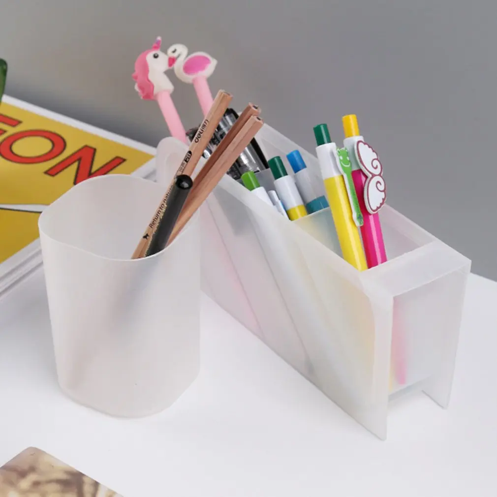 Multi-function 4 Grid Desktop Pen Holder Office School Storage Case Clear White Black Plastic Box Desk Pen Pencil Organizer
Multi-function 4 Grid Desktop Pen Holder Office School Storage Case Clear White Black Plastic Box Desk Pen Pencil Organizer