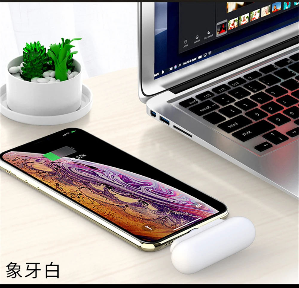 Магнитный палец мини зарядное устройство портативное для Iphone android type c мобильный
