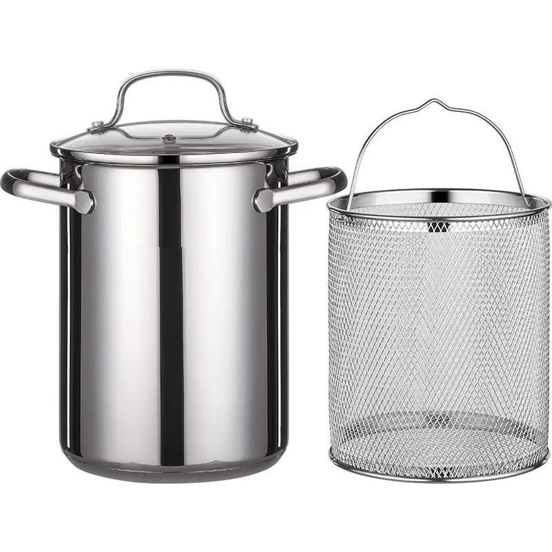 Deep Fryer Stainless Steel Small Fryer Household Japanese Style Tempura With Filter Oil-saving Pot Kitchen Deep Frying Pot Soup
Deep Fryer Stainless Steel Small Fryer Household Japanese Style Tempura With Filter Oil-saving Pot Kitchen Deep Frying Pot Soup