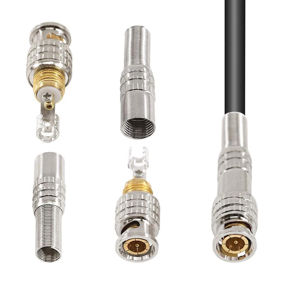 5pcs BNC JR-B25 Male Solderless BNC Connector for Security CCTV Camera System
5pcs BNC JR-B25 Male Solderless BNC Connector for Security CCTV Camera System