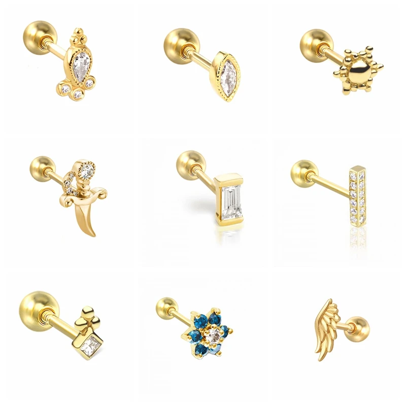 Sterling Silver Stud Earrings for Women Piercing Cartilage Earring Small Cute Earings Jewelry Pendientes
Sterling Silver Stud Earrings for Women Piercing Cartilage Earring Small Cute Earings Jewelry Pendientes