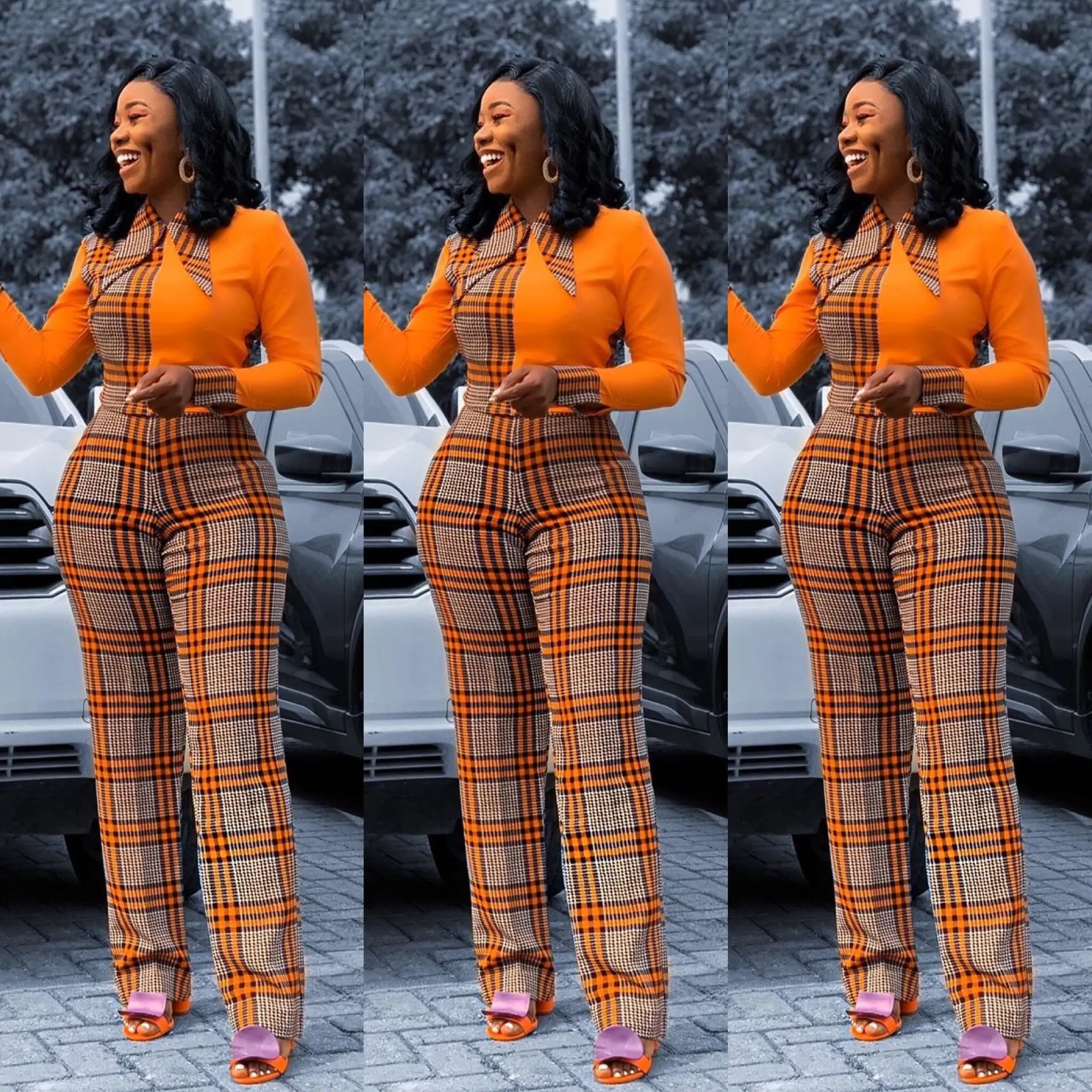 African Dresses For Women 2021 New Ladies Dashiki Print Turn-down Collar Ankara Style Trousers Fashion Robe Africaine Jumpsuit
African Dresses For Women 2021 New Ladies Dashiki Print Turn-down Collar Ankara Style Trousers Fashion Robe Africaine Jumpsuit