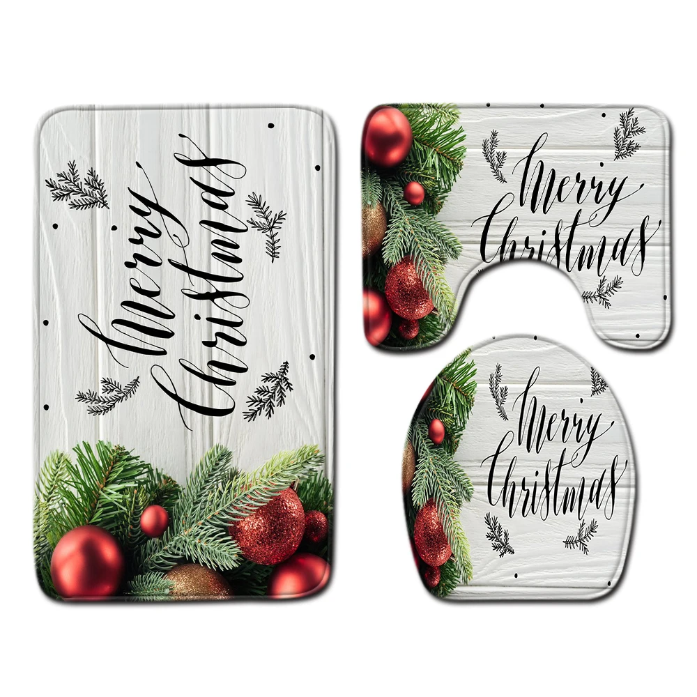Merry Christmas Home Decor Bathroom Pad Floor Mat Carpet Absorbent Pedestal Rug Lid Toilet Cover Decor Bath Mat Set
Merry Christmas Home Decor Bathroom Pad Floor Mat Carpet Absorbent Pedestal Rug Lid Toilet Cover Decor Bath Mat Set