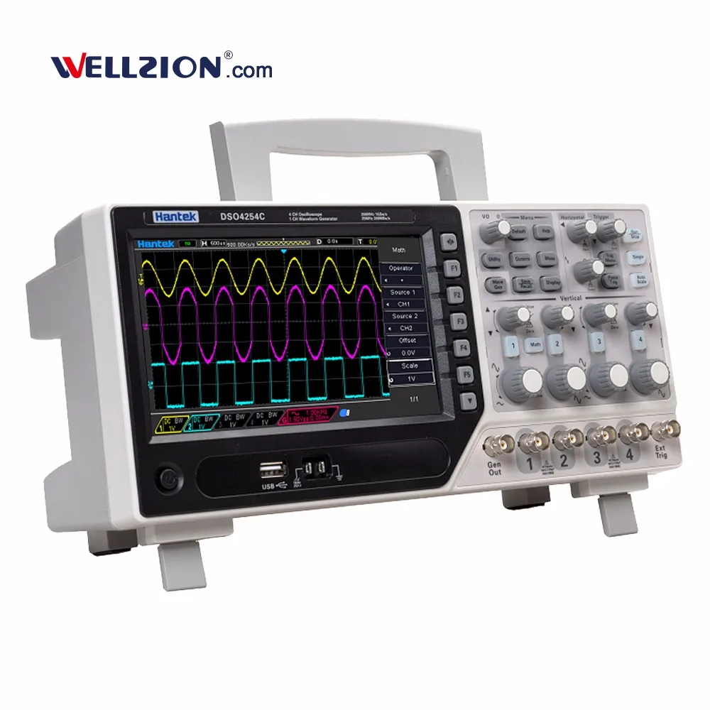 DSO4254C,Hantek 250MHz 2ns/div~100s/div Horizontal Scale 4 Channel Mixed Signal Oscilloscope
DSO4254C,Hantek 250MHz 2ns/div~100s/div Horizontal Scale 4 Channel Mixed Signal Oscilloscope