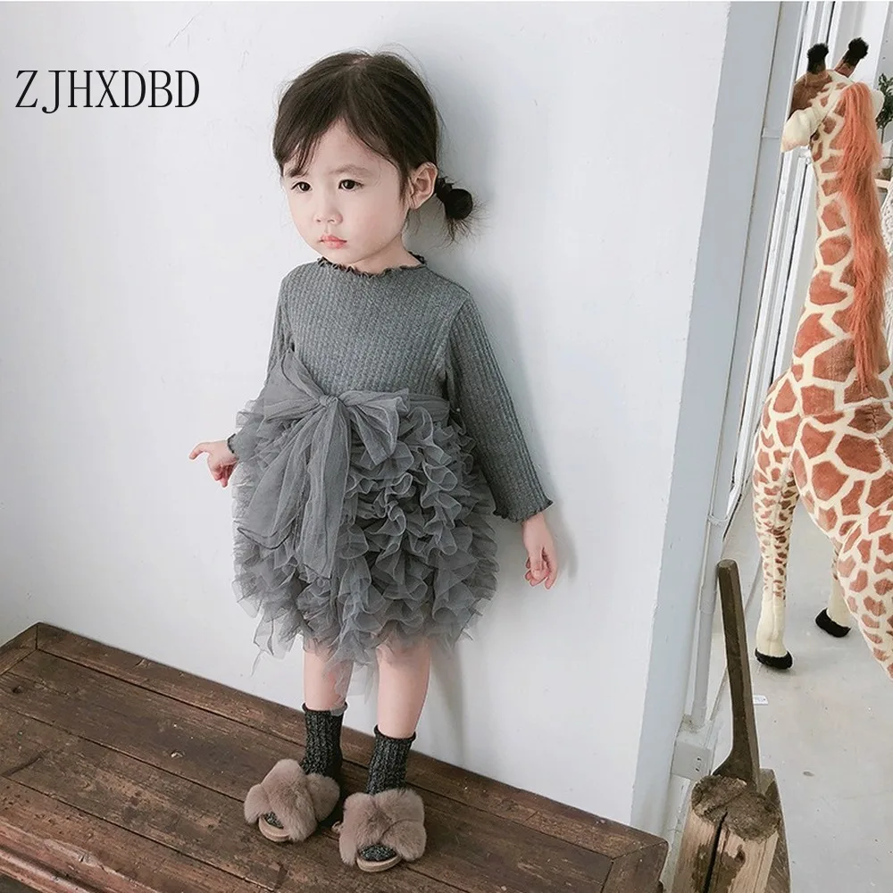 2020 Autumn Baby Mesh Children Dress Bow Girl's Knitted Dress Girl Princess Lace Dress Kid Party Wedding Pageant Formal Dresses
2020 Autumn Baby Mesh Children Dress Bow Girl's Knitted Dress Girl Princess Lace Dress Kid Party Wedding Pageant Formal Dresses