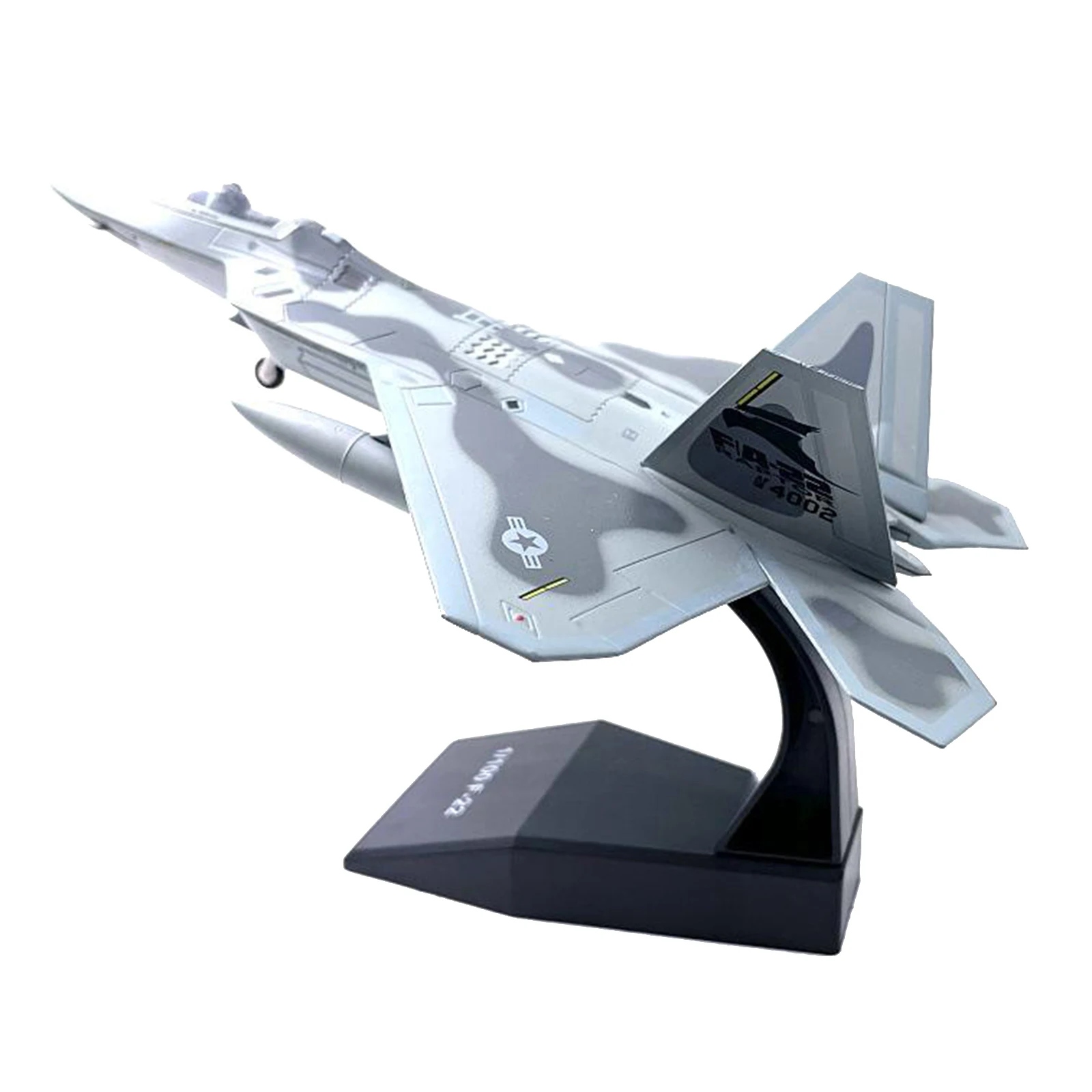 1/100 Scale Die Cast Metal F-22 Raptor Plane USA Airforce Military Fighter Aircraft Planes Collectibles with Display Stands
1/100 Scale Die Cast Metal F-22 Raptor Plane USA Airforce Military Fighter Aircraft Planes Collectibles with Display Stands