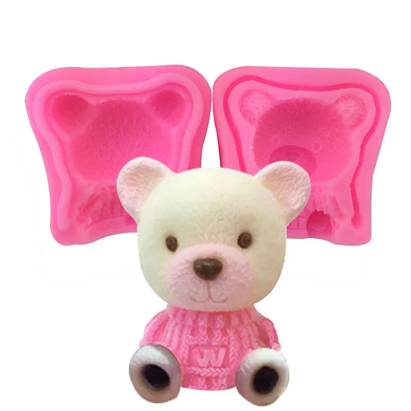Cute 3D Bear Mousse Sugar Mold Silicone Cake Ice Cream Candle Soap Resin Moulds Cake Decorating Tools Baking Accessories Fondant
Cute 3D Bear Mousse Sugar Mold Silicone Cake Ice Cream Candle Soap Resin Moulds Cake Decorating Tools Baking Accessories Fondant