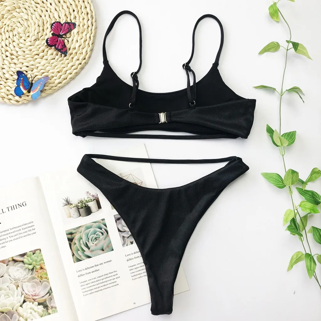 Women Solid Push Up Padded Bra Beach Bikini strap Swimsuit Swimwear women beach wear bathing suit traje de bao mujer biquini
Women Solid Push Up Padded Bra Beach Bikini strap Swimsuit Swimwear women beach wear bathing suit traje de bao mujer biquini