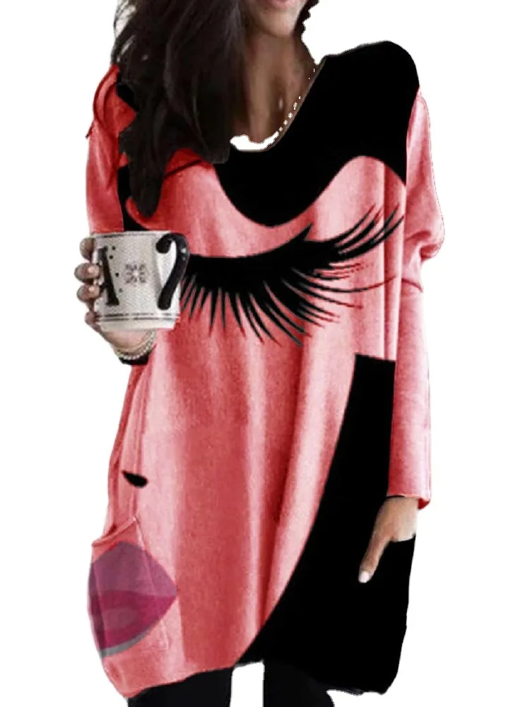 2021 Fashion Women's Loose Lengthened V-neck Printed Irregular Hem Long Sleeve Top
2021 Fashion Women's Loose Lengthened V-neck Printed Irregular Hem Long Sleeve Top