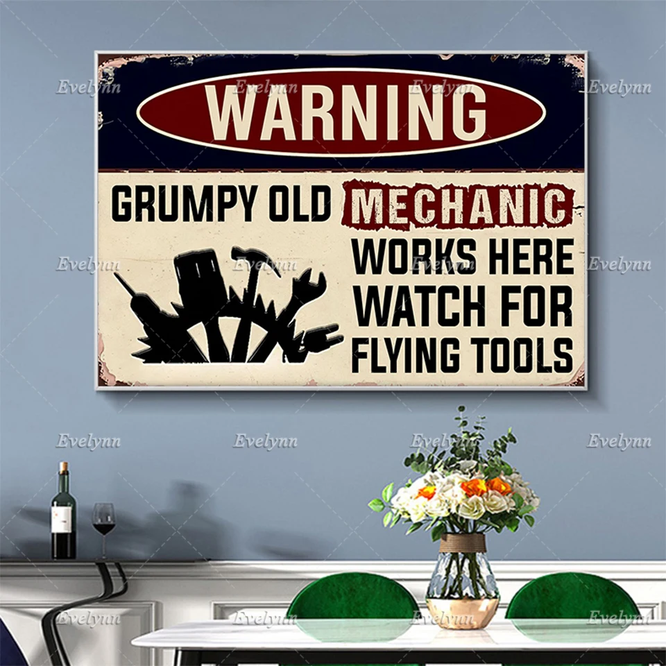 Mechanical Mechanic Poster Warning Grumpy Old Mechanic Works Here Watch For Flying Tools Prints Home Decor Canvas FloatingFrame
Mechanical Mechanic Poster Warning Grumpy Old Mechanic Works Here Watch For Flying Tools Prints Home Decor Canvas FloatingFrame