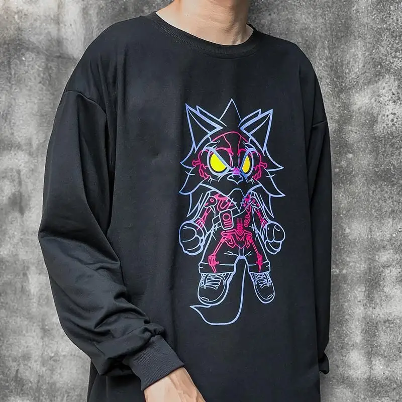 Hoodie Men's And Women's Fashion Korean Retro Cartoon Print Loose Multi-function Pullover Round Neck Sweatshirt
Hoodie Men's And Women's Fashion Korean Retro Cartoon Print Loose Multi-function Pullover Round Neck Sweatshirt