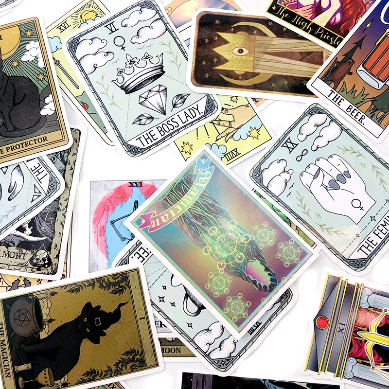 50Pcs Tarot Cards Divination Graffiti Graffiti Sticker For Refrigerator Suitcase Diary Scrapbook DIY Waterproof Toy Sticker
50Pcs Tarot Cards Divination Graffiti Graffiti Sticker For Refrigerator Suitcase Diary Scrapbook DIY Waterproof Toy Sticker