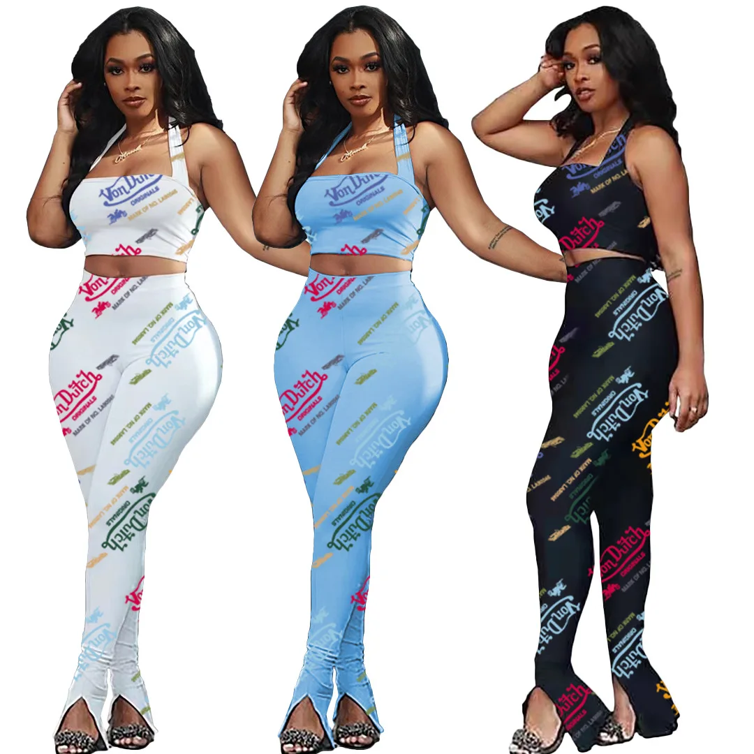Two-piece women's casual printed letters women's clothing Slim tube top trousers two-piece workwear sweatpants sports fashion ca
Two-piece women's casual printed letters women's clothing Slim tube top trousers two-piece workwear sweatpants sports fashion ca